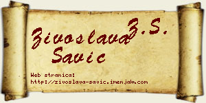 Živoslava Savić vizit kartica